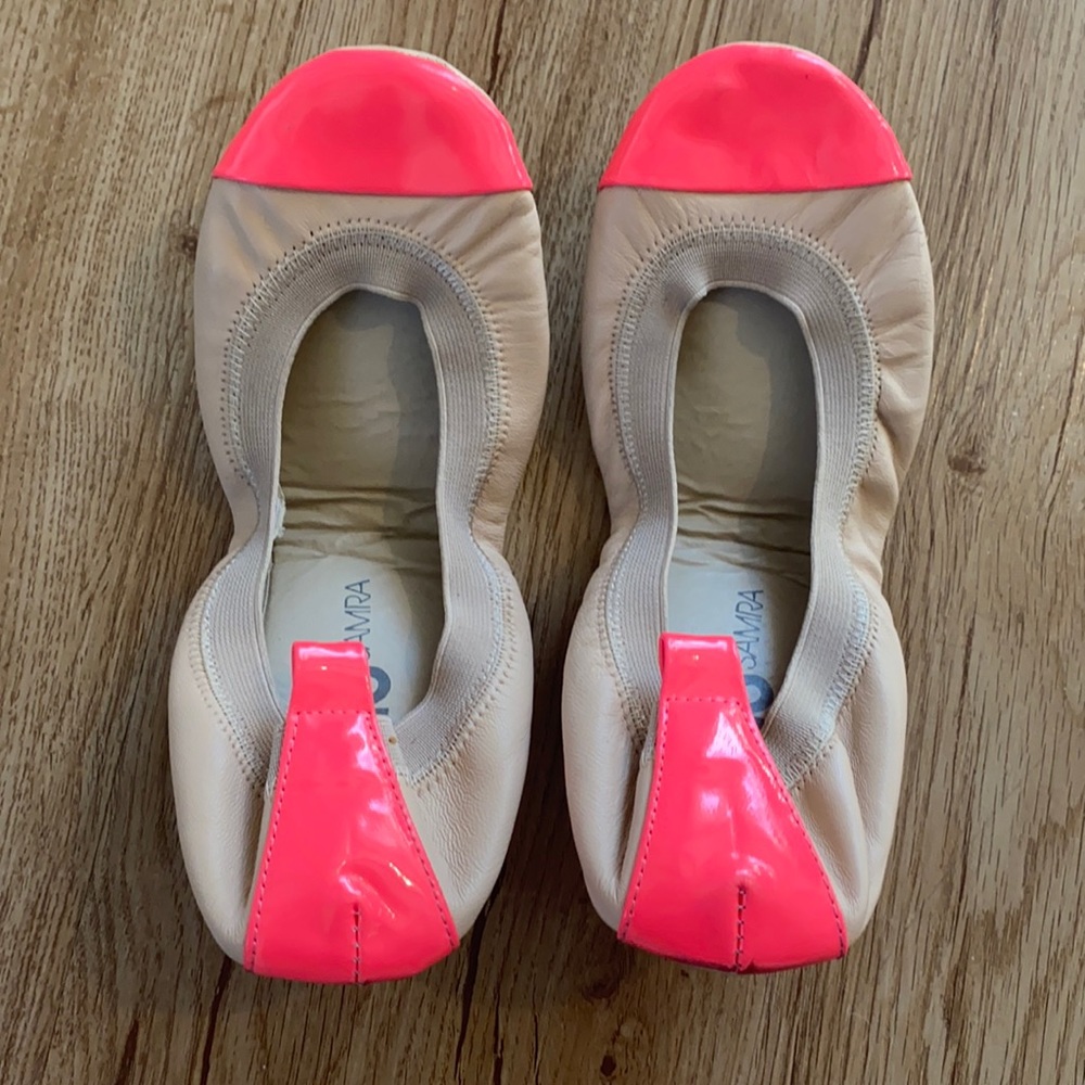 Yosi Samra nude & neon ballet flats in size 8!